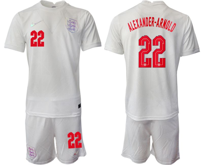 Men 2022 World Cup National Team England home white 22 Soccer Jersey